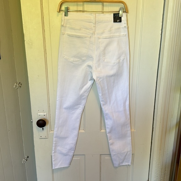 J. Crew Factory 10" High-rise Skinny Jean with Signature Stretch in White Denim - Picture 10 of 11